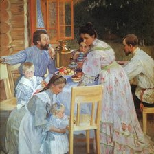 Схема вышивки «На террасе»