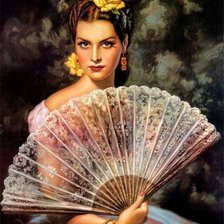 Lady with fan