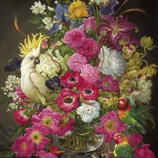 Схема вышивки «pohár s kyticou»