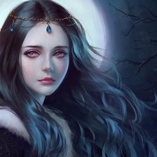 Схема вышивки «девушка»