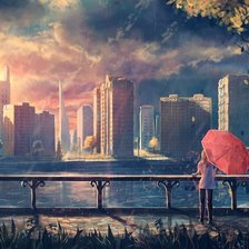 Схема вышивки «Город»