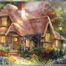 Схема вышивки «дом мечты»