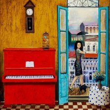 Схема вышивки «Рояль в кустах»