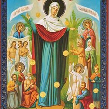 Схема вышивки «божья мать»