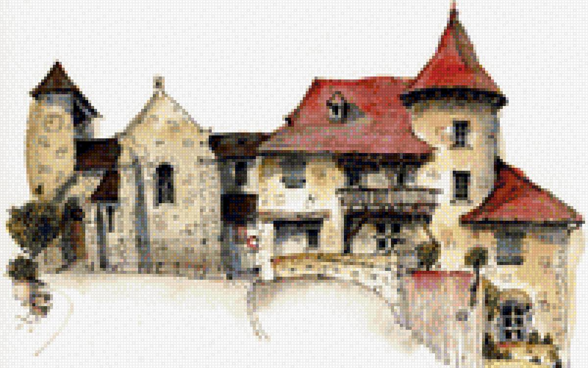 Городок - городок, улица, старый город, дома - предпросмотр