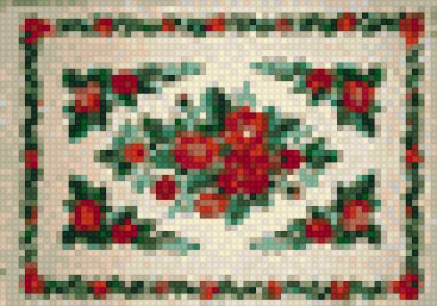 ковер кукольный ретро - микро ковер, кукольный дом, микро вышивка, ковер, ковер кукольный - предпросмотр