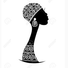 Схема вышивки «Профиль африканки»