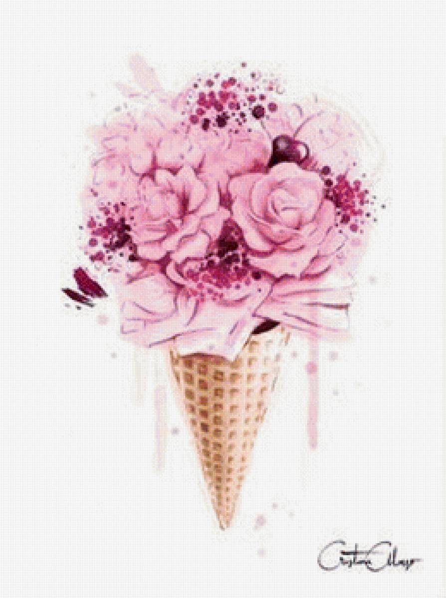 мороженное - цветы, ленты - предпросмотр