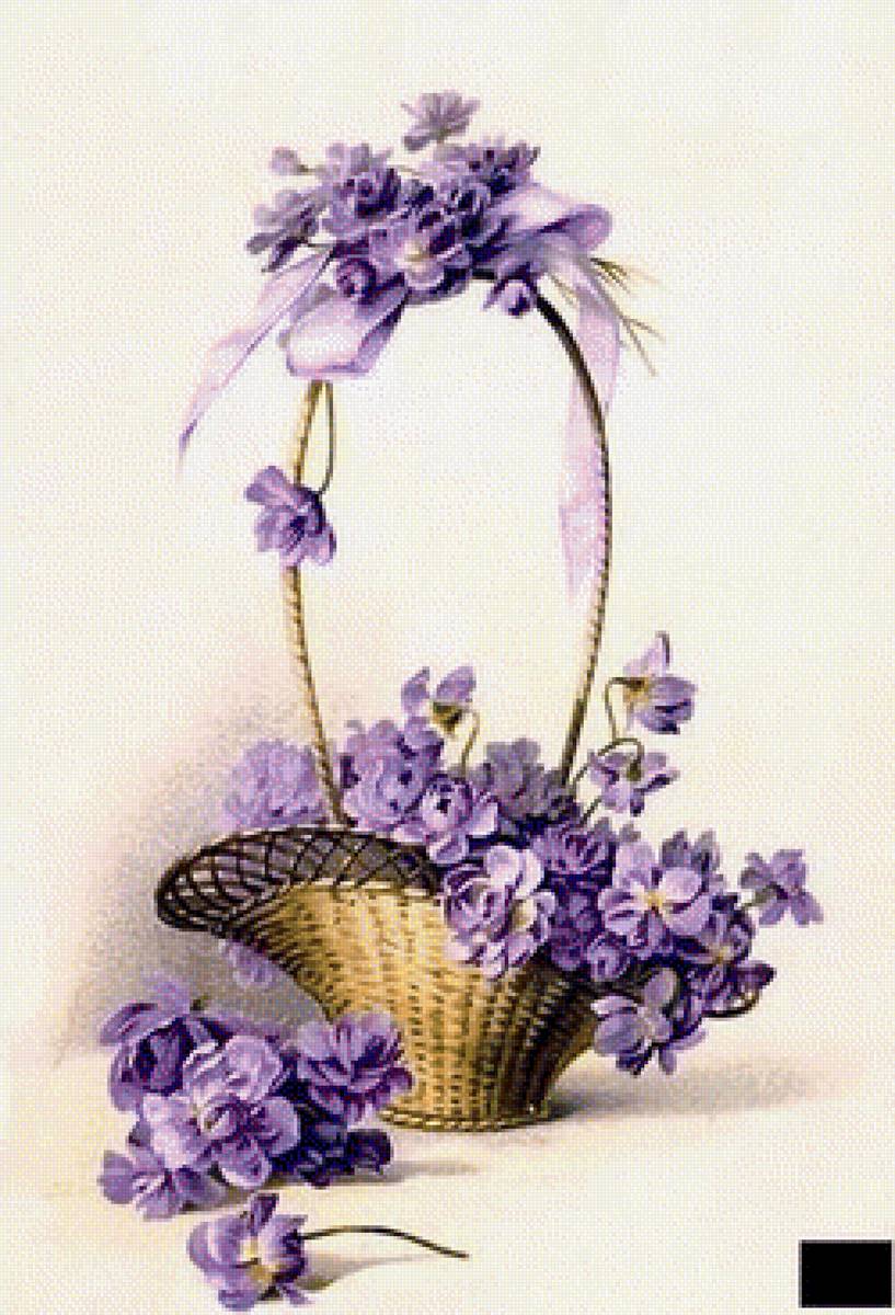 корзинка с цветами - предпросмотр