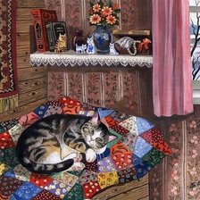 Схема вышивки «Кошка»