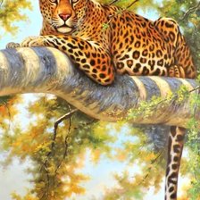 Схема вышивки «леопард»