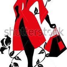 Схема вышивки «Девушка в плаще»