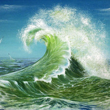 Схема вышивки «Волна морская»