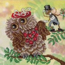 Схема вышивки «Совушка и муравей»