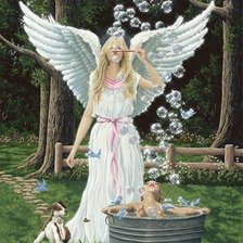 Схема вышивки «ангел»