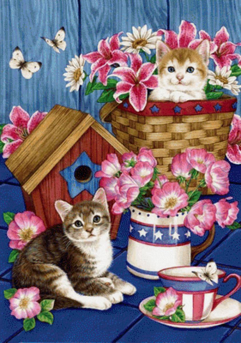 Мир животных - кошка, арт, кот, животное - предпросмотр