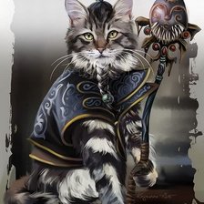 Схема вышивки «Котик»