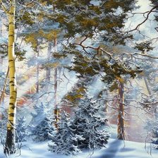 Схема вышивки «Зимний пейзаж»