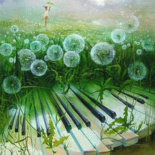 Схема вышивки «одуванчики»