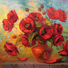 Схема вышивки «Маки»