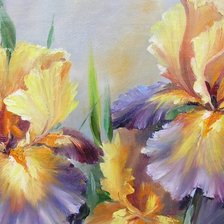 Схема вышивки «ирисы»