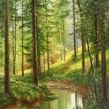 Схема вышивки «солнечный лес»