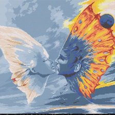 Схема вышивки «Поцелуй»