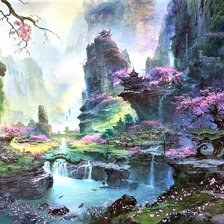 Схема вышивки «ущелье»