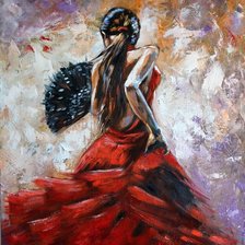 Схема вышивки «Фламенко»