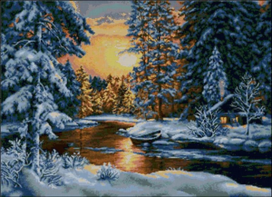 Зима - времена года, пейзаж - оригинал