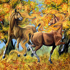 Схема вышивки «осенняя картина»