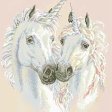 Схема вышивки «единороги»