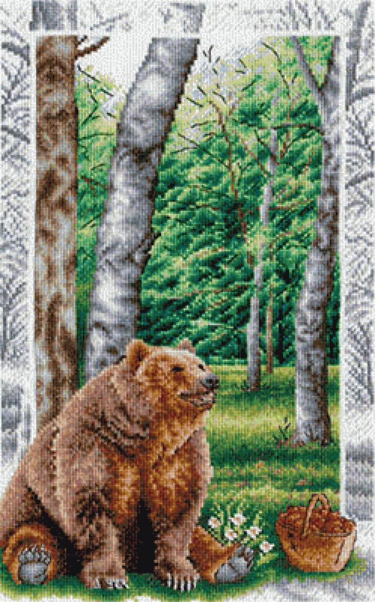 мишка отдыхает - предпросмотр