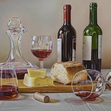 Схема вышивки «Натюрморт с вином»