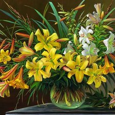 Схема вышивки «Букет в вазе»