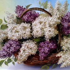 Схема вышивки «сирень»