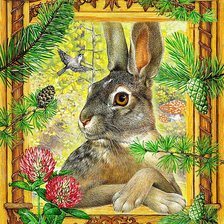 Схема вышивки «взгляд зайца»