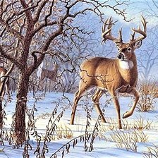 Схема вышивки «олень»