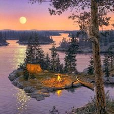 Схема вышивки «закат»