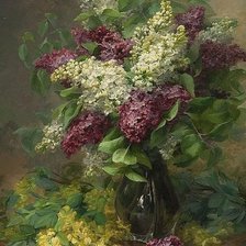 Схема вышивки «сирень»