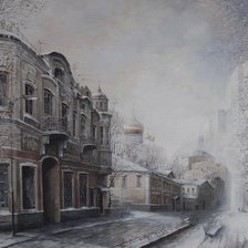 Схема вышивки «дом с балконом»