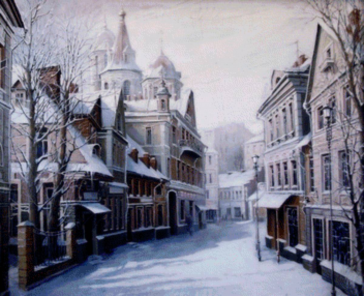 зимние улочки - зима, город, снег - предпросмотр