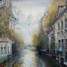 Схема вышивки «улицы старой Москвы»