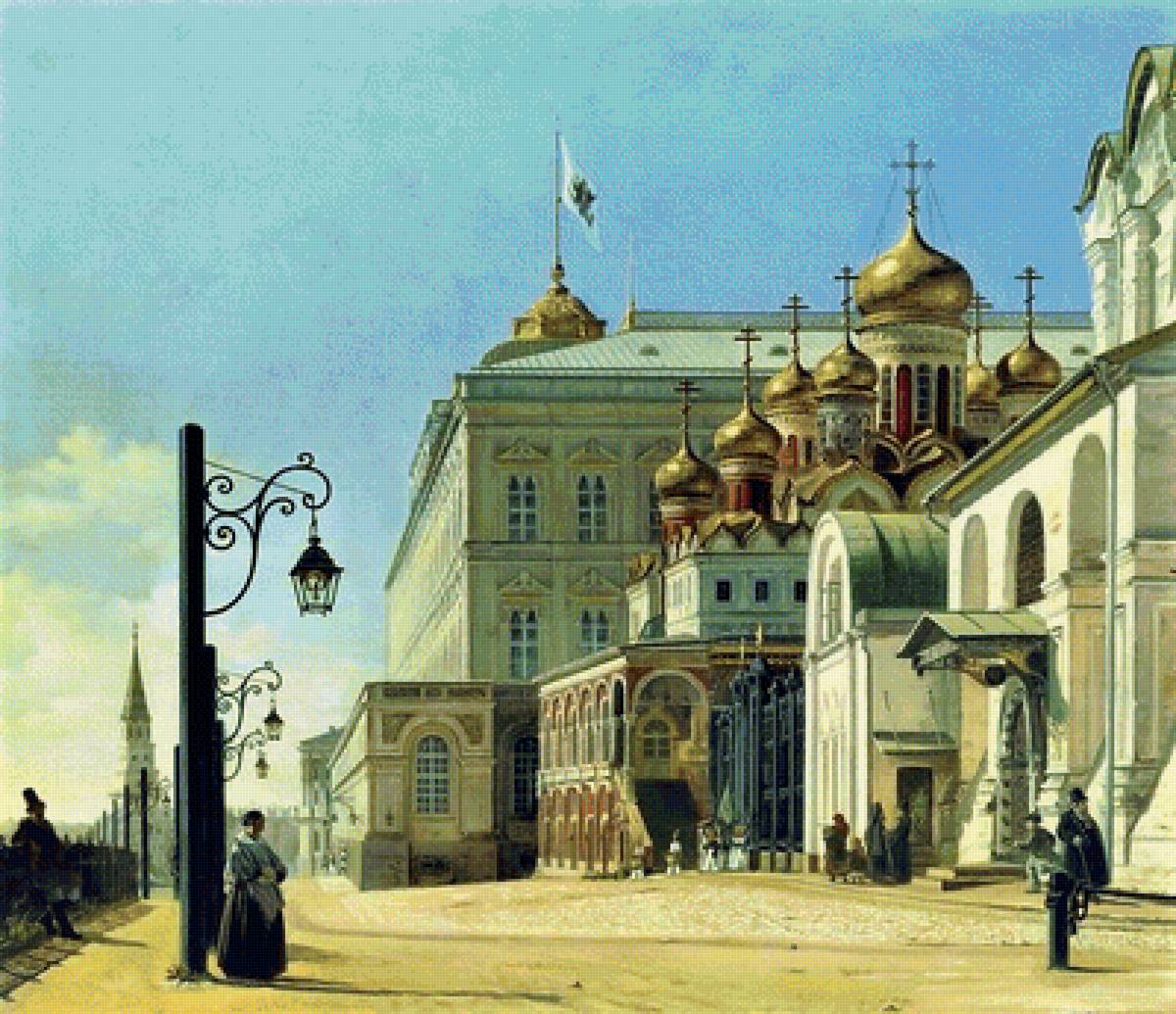 Старая Москва1 - город, живопись, картина - предпросмотр