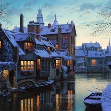 Схема вышивки «ночной канал»