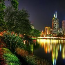 Схема вышивки «ночной мкгаполис»