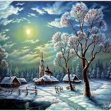 Схема вышивки «зимняя ночь»