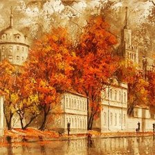 Схема вышивки «красная осень»