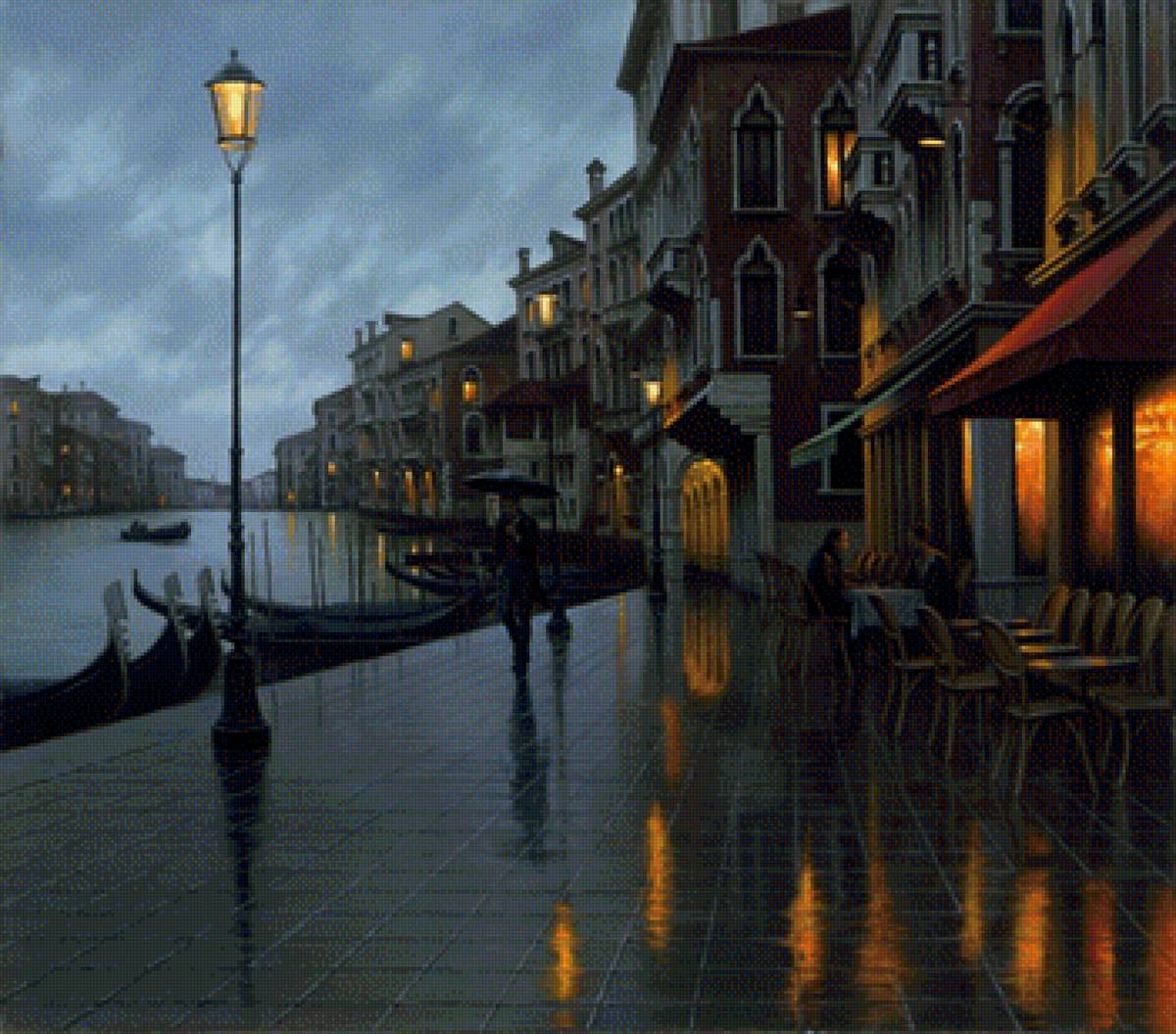 вечерняя набережная - город, река, вечер - предпросмотр