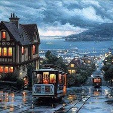 Схема вышивки «город мечты»